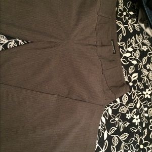 Brown with pin stripes wide leg trousers